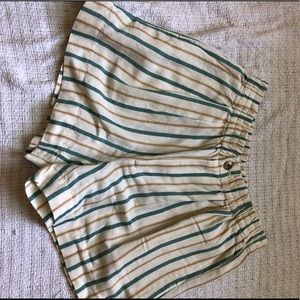 Madewell stripe linen shorts